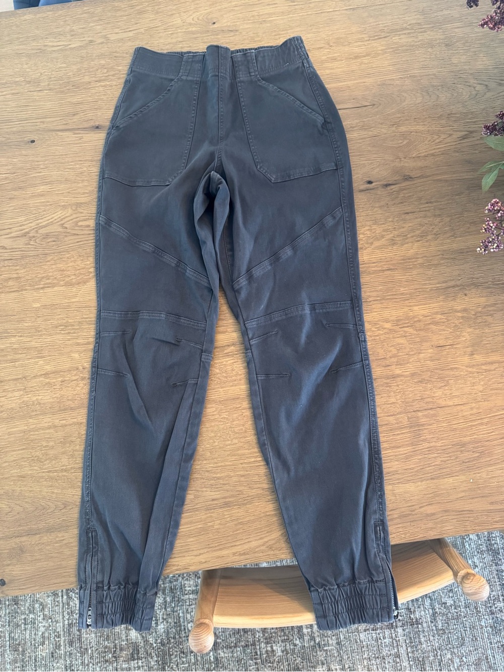 SPANX Stretch Twill Cargo Jogger Washed Black